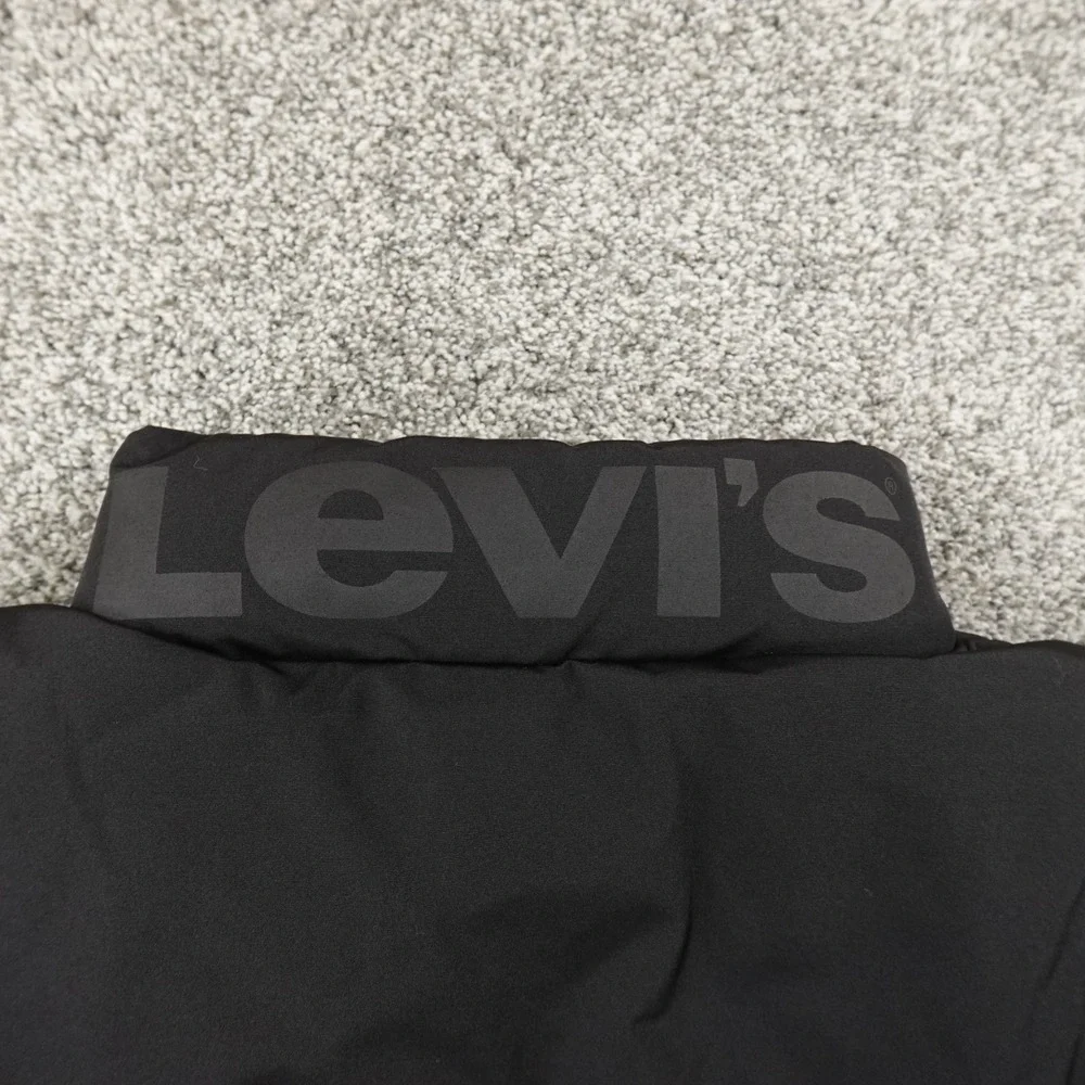 NEW Levis‎ Jacket Mens XL Black Quilted Puffer Coat Zip Insulated Windbreaker